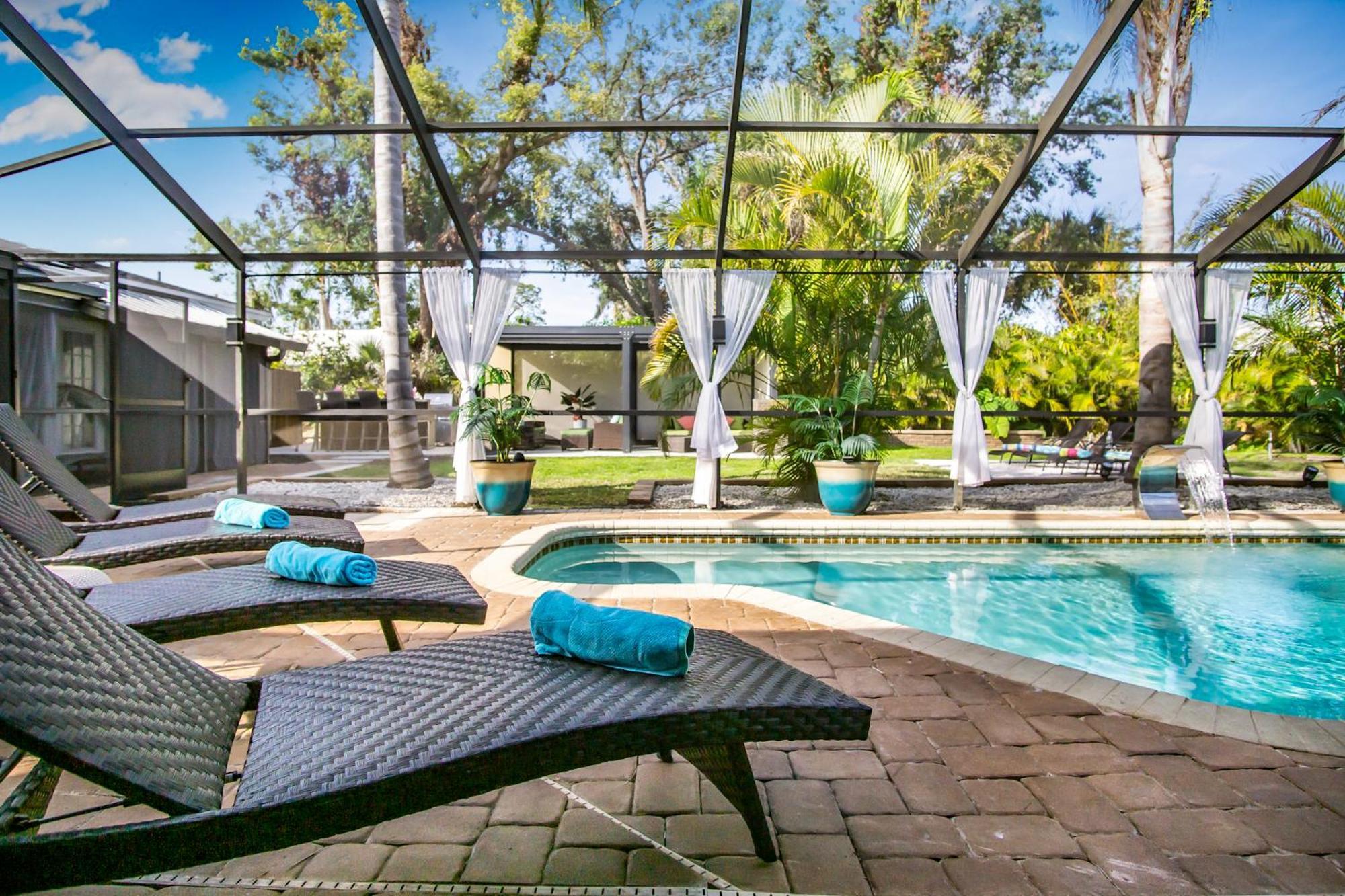 דירות סרסוטה Luxury Zen Den With Heated Pool Just Off Siesta Key מראה חיצוני תמונה